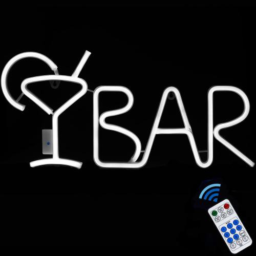 AMEVRGTHS Bar SignLed Bar Sign for Home Bar Bar Neon Lights Decor 21x 10 8 Kind LED Lighting Modes With remote control USB/AA Battery Powered for Wall Decor Bar Birthday Party Christmas