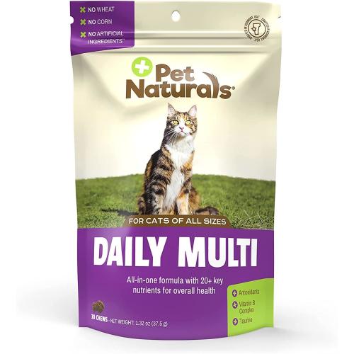 Pet Naturals Daily Multivitamin for Cats with Biotin Taurine and Arginine 30 Fish Flavored Chews