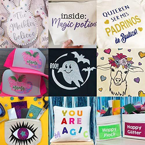 TORC Purple Glitter HTV Heat Transfer Vinyl Roll 12 inch x 5 ft Iron on Vinyl for T Shirts Crafts