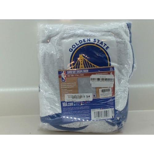 Northwest NBA Soft Two Tone Sherpa Throw 50 x 60 Blanket Officially Licensed Throw for Bedding or Sofa Frosty Fleece Cover (Golden State Warriors - Blue)