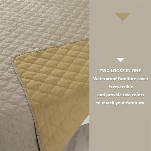 Dog Blankets for Couch Protection Waterproof Dog Bed Covers Pet Blanket Furniture Protector (Beige Sand 68x82)