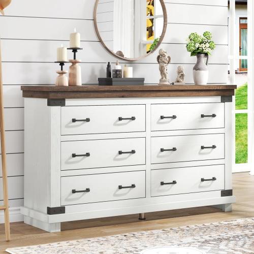 Size 53.9x15.7x31.5 Color White 6 drawer cabinet
