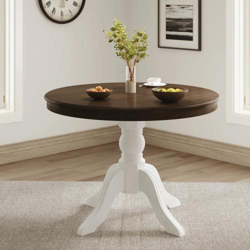 Classic farmhouse Round kitchen wood table