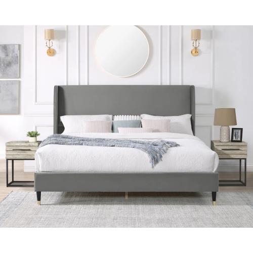 Grey King Bed Frame