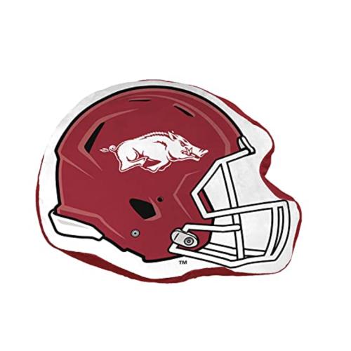 NORTHWEST NCAA Helmet Super Soft Football Pillow - 16 - Decorative Pillows for Sofa or Bedroom - Perfect for Game Day (Arkansas Razorbacks - Cardinal)