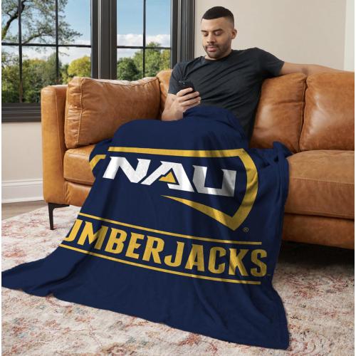 Northern Arizona Lumberjacks Varsity Micro Raschel Throw Blanket 46 x 60