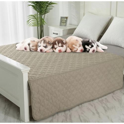 Dog Blankets for Couch Protection Waterproof Dog Bed Covers Pet Blanket Furniture Protector (Beige Sand 68x82)