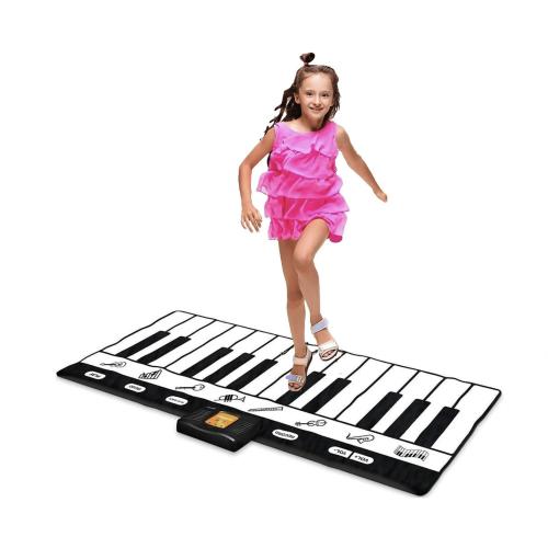 Play22 Floor Piano Mat for Toddlers - Colorful Keyboard Play Mat 71 x 30- Piano Playmat Has Record