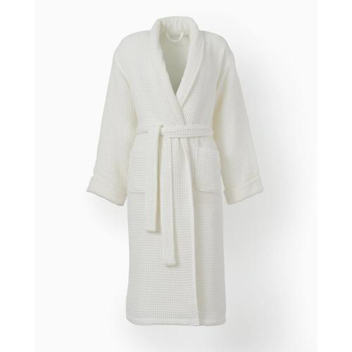 Haven Turkish Organic Cotton Waffle Robe, Large/X-Large, Bright White