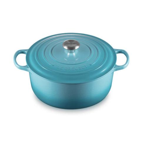 Le Creuset Enameled Cast Iron Signature Round Dutch Oven, 4.5 qt., Caribbean