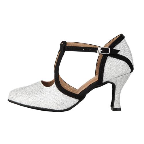 HW Women's Sparkling Glitter Customized Heels Ballroom Dance Shoes Modern Shoes - size 10