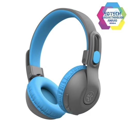 JLab JBuddies Studio 2 On-Ear Kids Wireless Headphones, Blue/Graphite, Volume Safe, Folding, Adjustable, Noise Isolation, Mic - Walmart.com