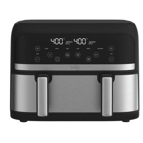 4-qt. TriZone Touchscreen Air Fryer with Dual Flex Basket, Stainless Steel  ( box damaged but the product is perfect)