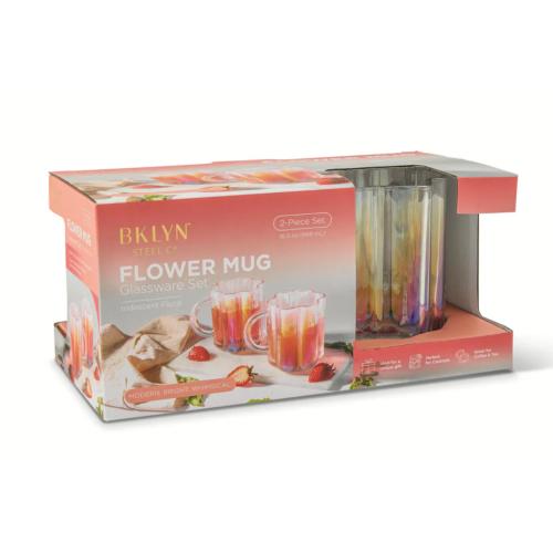 Flower Mug Glaseare Set
