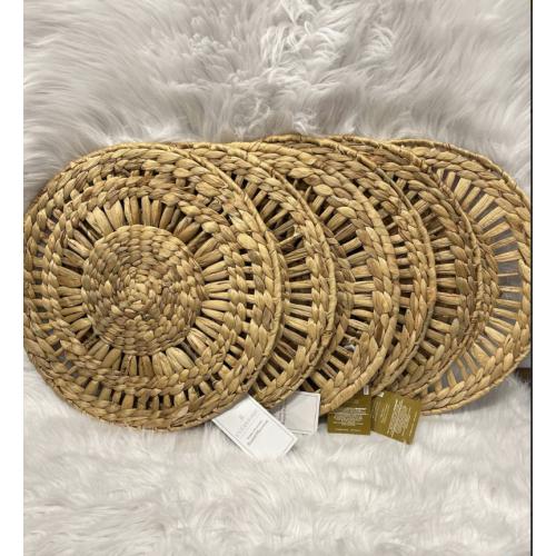 Everhome Water  Hyacinth Round Placement (Natural) (Set Of 6)