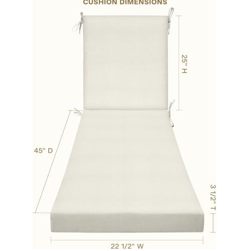 Honeycomb Outdoor Chaise Lounge, 22.5 x 70, Stripe Poolside Chair Cushion for Patio Furniture