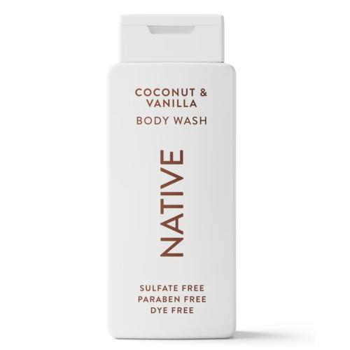 Native Body Wash, 18 OZ, Coconut & Vanilla