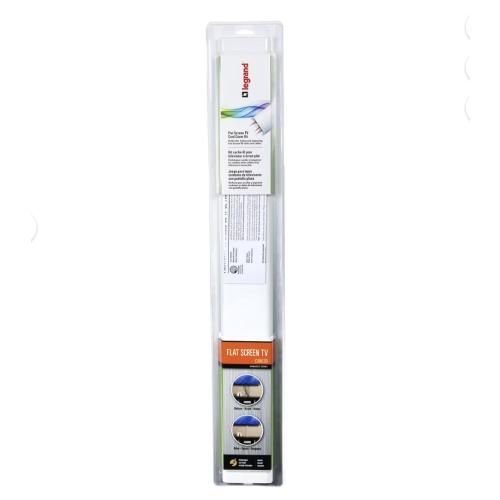 Wiremold 30  Flat Screen TV Cord Cover Kit - Cover - White - Plastic