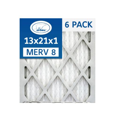 Pack of 6 Size 13x21x1 MERV 8 Air Filter (6-Pack)