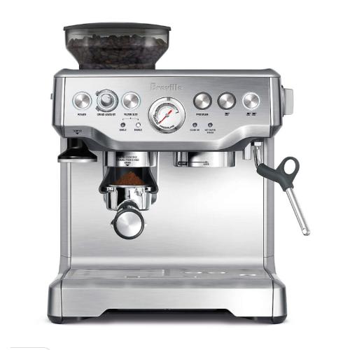 Breville - the Barista Express Espresso Machine with 15 bars of pressure, Milk Frother and integrated grinder - Stainless Steel