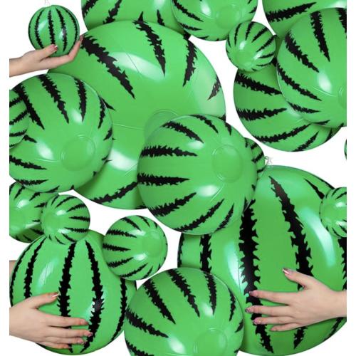 Green and black blow up toy