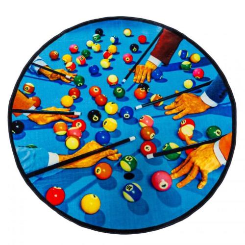 Snooker Round Rug 76in