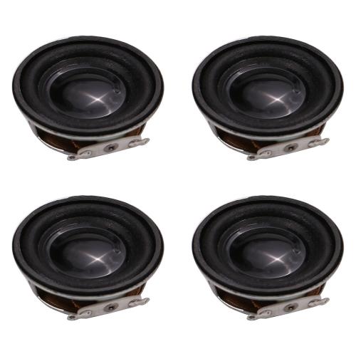 Heyiarbeit DIY Magnetic Speaker 4 Ohm 3W 40mm Dia Round Shape Replacement Speaker Stereo Woofer Loudspeaker for DIY Audio Speakers Interphone 4pcs