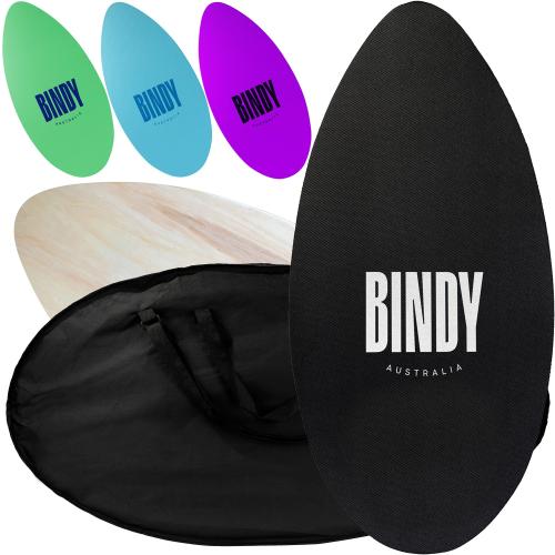 BINDY Australia Skimboard for Beach Kids with Storage Travel Bag - 41” Beginner to Intermediate Wooden Skim Board - Kids Beach Skim Boards - Durable Lightweight Wood Body Board with EVA Grip Pad