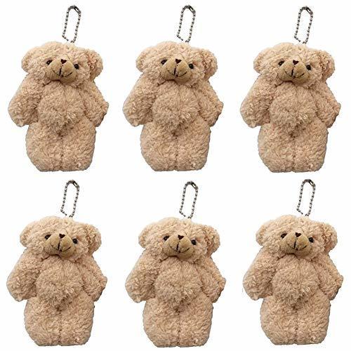 CheeseandU 12Pack Teddy Bear Stuffed Animal Plush Teddy Bear Stuffed Animal Bulk Toys Cute Small Teddy Bear Plush Toys Little Stuffed Bear for Kids on Centerpiece Baby Shower 4.3 Inches Brown