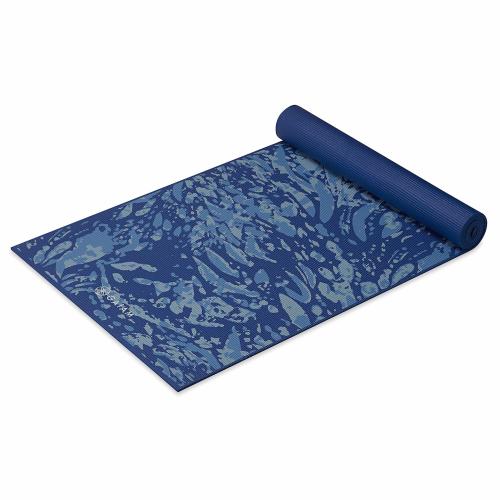 Gaiam Yoga Mat Premium Print Extra Thick Non Slip Exercise & Fitness Mat for All Types of Yoga Pilates & Floor Workouts Coastal Blue 68 inch (Long) x 24 inch (Wide) x 6mm (Thick)