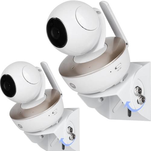 2 Pack Adjustable Angle Wall Mount Bracket Compatible with Motorola Baby Monitor Babysense HelloBaby VAVA Infant Optics DXR-8Arlo and Most Universal Monitors Camera Aluminum Alloy Material