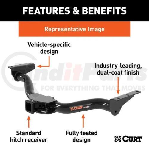 CURT MANUFACTURING 13149 - CURT 13149 Class 3 Trailer Hitch; 2-Inch Receiver; Fits Select Toyota RAV4
