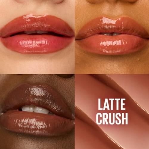 Maybelline Lifter Glaze Oil Balm with Hydrating Oil Blend, Latte Crush, 0.1 oz