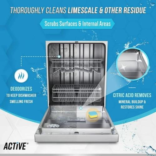 Dishwasher Cleaner And Deodorizer - Descaler To Deep Clean Dish Washer Removes Limescale - 24 Pack Tablets