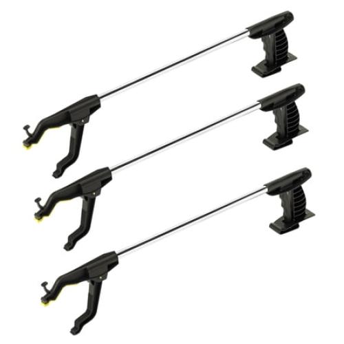 Cubii Health Lightweight Rotating 24 Easy-to-Use Reacher Grabber Tool, Aluminum, (3 Pack)