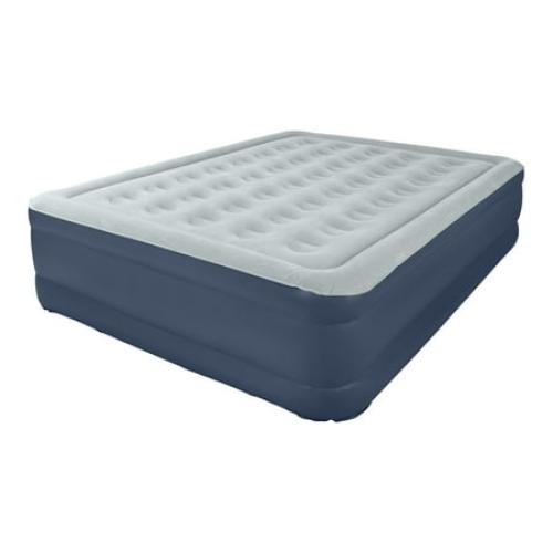 SERTA 18 RAISED QUEEN WITH NEVERFLAT PUMP BLUE