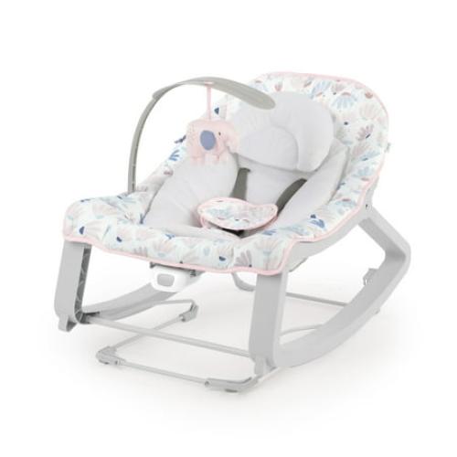 Ingenuity Keep Cozy 3-in-1 Baby Bouncer Seat & Infant to Toddler Rocker - Burst (Pink)
