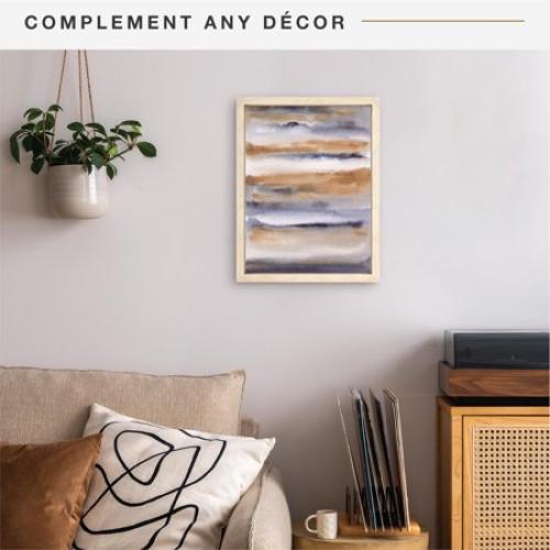 MCS Canvas Float Frames 16x20 Frame, Black Frame for Finished Canvases, Vertical & Horizontal Wall Hanging Large Frame with Adhesive for Canvas Paintings (1-Pack)