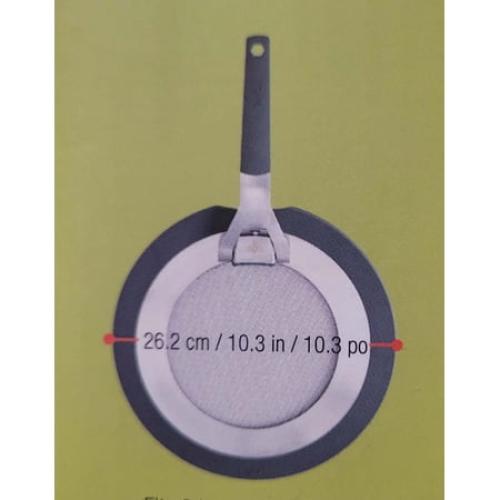 MIU Silicone Stainless Steel Dual-Material Edge Fine Mesh Core Splatter Guards with 2-Piece Set