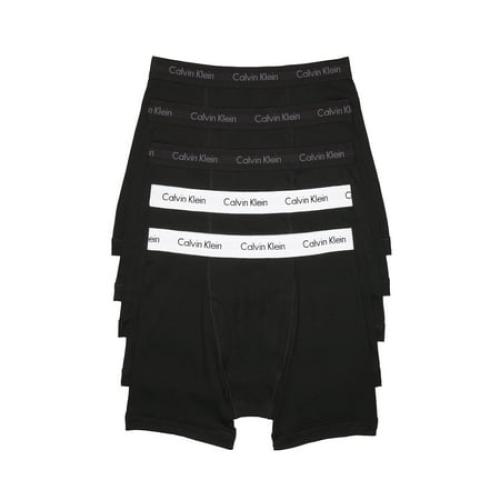 Size XL Calvin Klein 5-Pack Mens Cotton Classic Fit Boxer Briefs (Black)