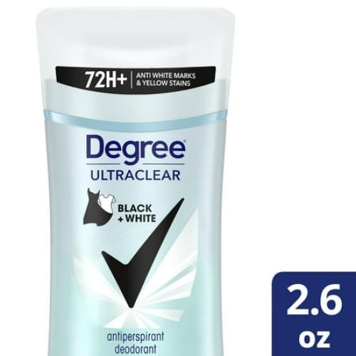 Degree UltraClear Black White Antiperspirant Deodorant, 2.6 oz