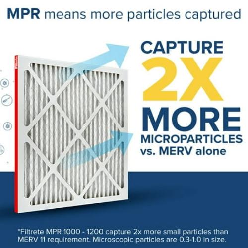 Filtrete 14x20x1 HVAC Furnace Air Filter, MPR 1000 MERV 11, Allergen Defense, 2 Pack