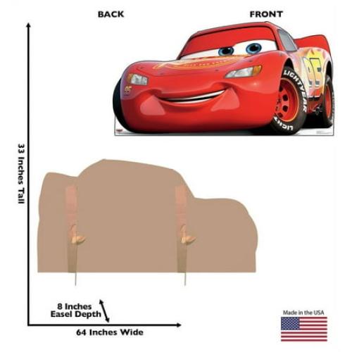Lightning McQueen (Disney/Pixar Cars 3) Cardboard Stand-Up, 3ft