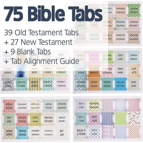 Mr. Pen- Bible Tabs, 75 Tabs, Laminated, Bible Journaling Supplies, Bible Tabs Old and New Testament, Bible Tabs for Women, Bible Tabs for Journaling Bible, Bible Book Tabs â€¦