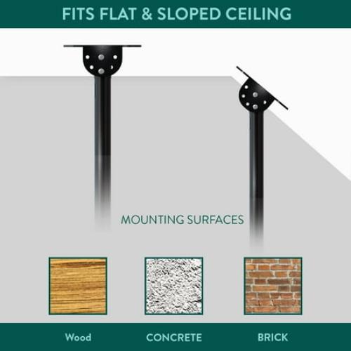 onn Full Motion Ceiling TV Mount for 26 to 65 TVs, UL Listed, Holds up to 110 lbs