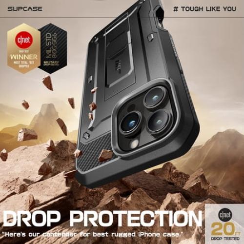 Size iPhone 16 Pro Max 6.9 Color Black SUPCASE Unicorn Beetle Pro for 2024 Apple iPhone 16 Pro Max 6.9 Case with Screen Protector, [Built-in Stand & Belt-Clip] [Military-Grade Protection] Phone Case Cover for iPhone 16 Pro Max, Black