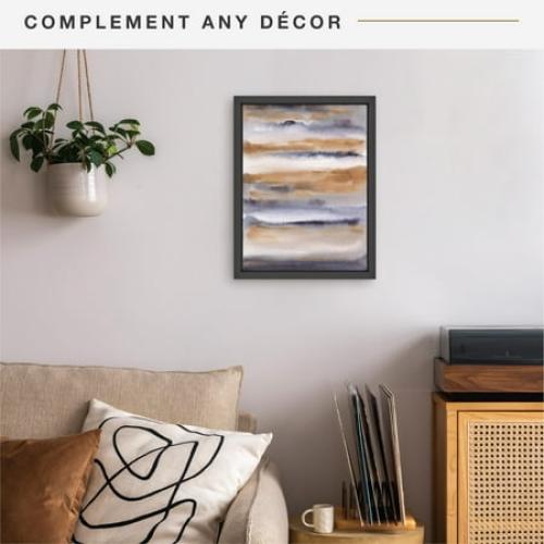 MCS Canvas Float Frames 16x20 Frame, Black Frame for Finished Canvases, Vertical & Horizontal Wall Hanging Large Frame with Adhesive for Canvas Paintings (1-Pack)