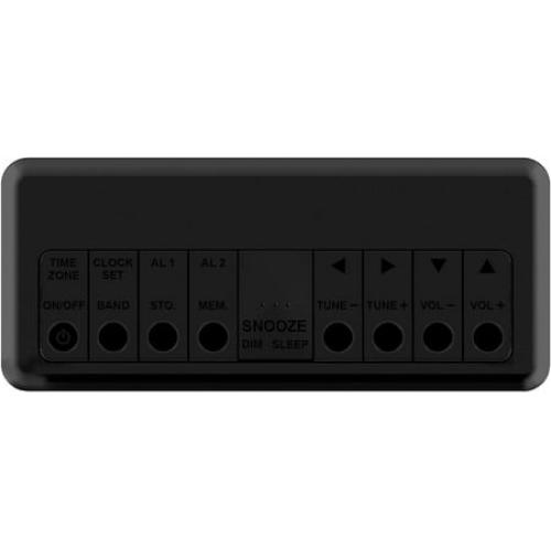 Emerson AM/FM Dual Alarm Clock Radio with 0.6 Blue LED Display, 4-Level dimmer, and Wake to Radio/Buzzer Alarm, Black - CK2023