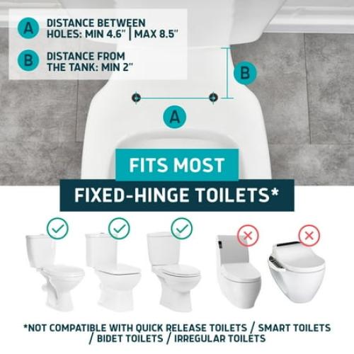 Lunderg Toilet Safety Rails for Seniors - Easy Installation & Super Sturdy - Non-Bulky and Elegant Toilet Safety Frame - Ideal Toilet Seat Handles for Elderly, Post Surgery or Mobility Issues