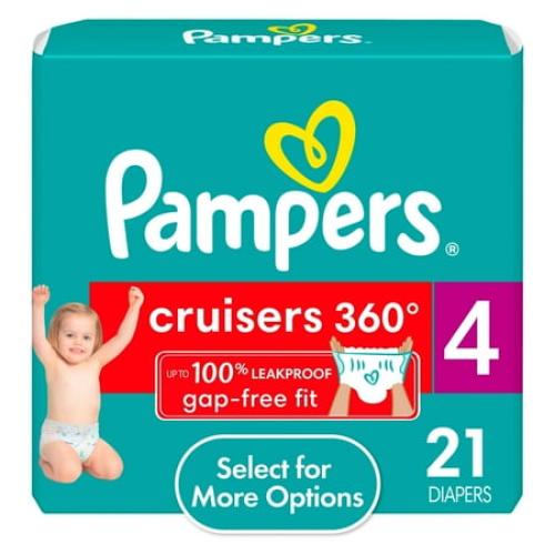 Pampers Cruisers 360 Pull-On Baby Diapers Size 4, 21 Count (Select for More Options)